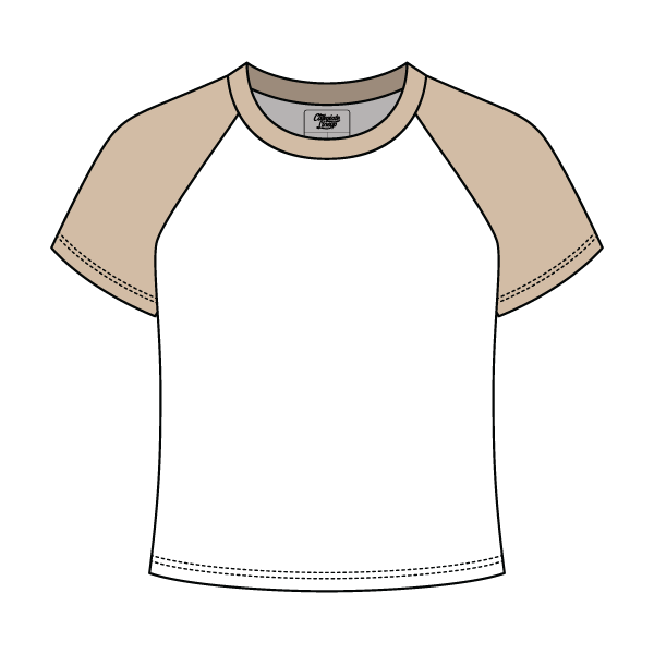 Baseball Ribbed Crop Tee