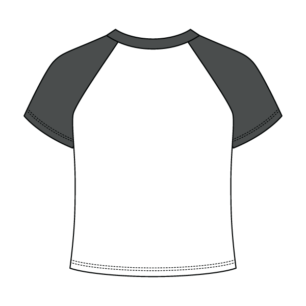Baseball Ribbed Crop Tee