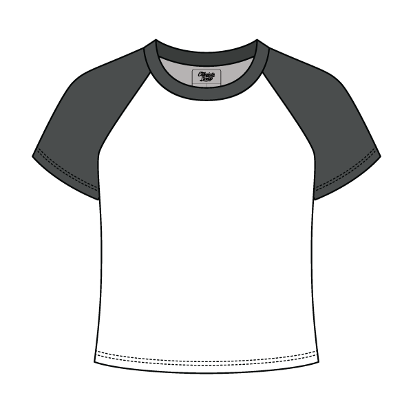 Baseball Ribbed Crop Tee