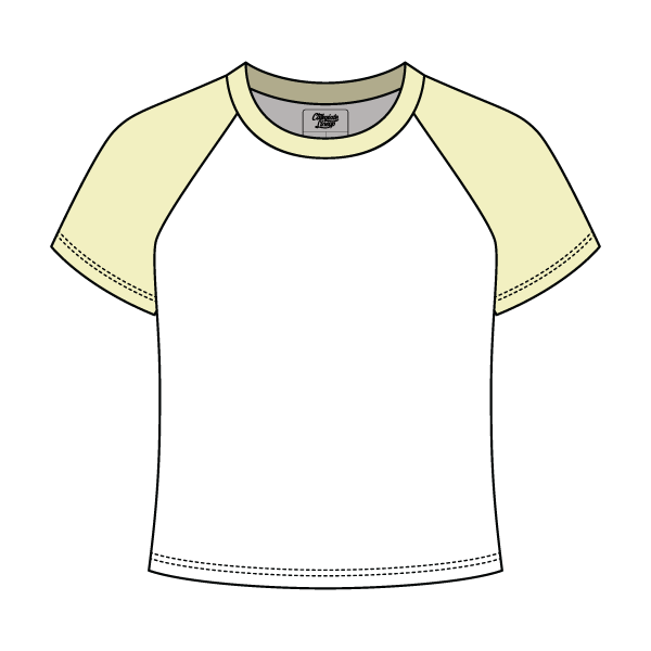 Baseball Ribbed Crop Tee