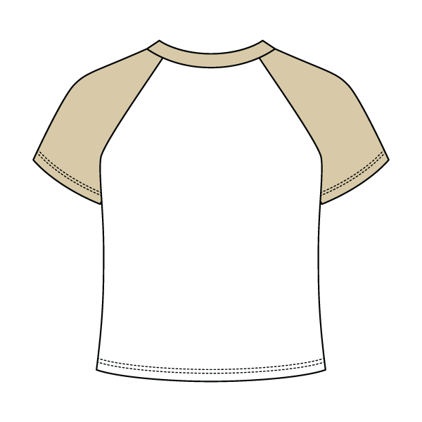 Baseball Ribbed Crop Tee