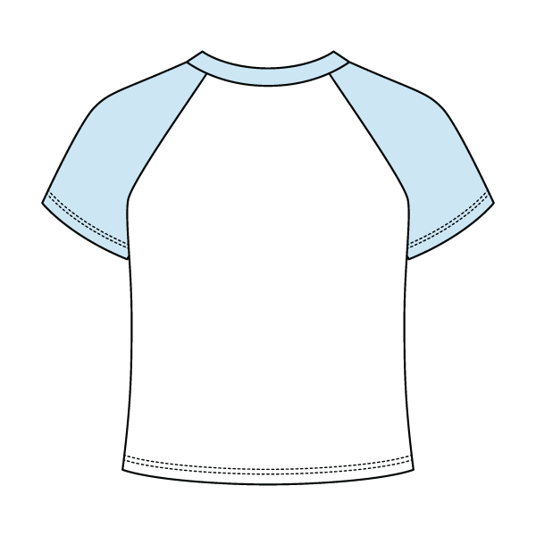 Baseball Ribbed Crop Tee
