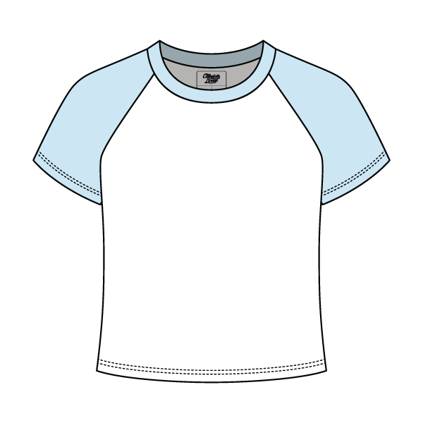 Baseball Ribbed Crop Tee