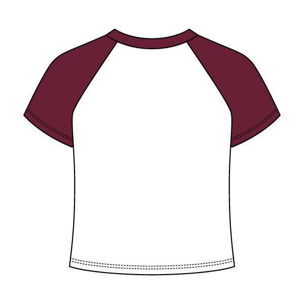Baseball Ribbed Crop Tee
