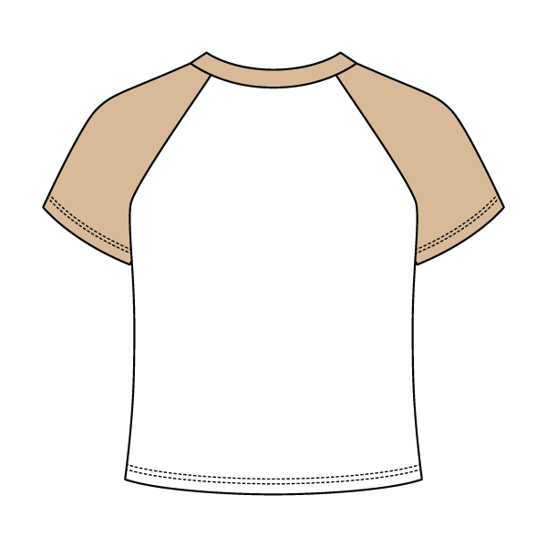 Baseball Ribbed Crop Tee