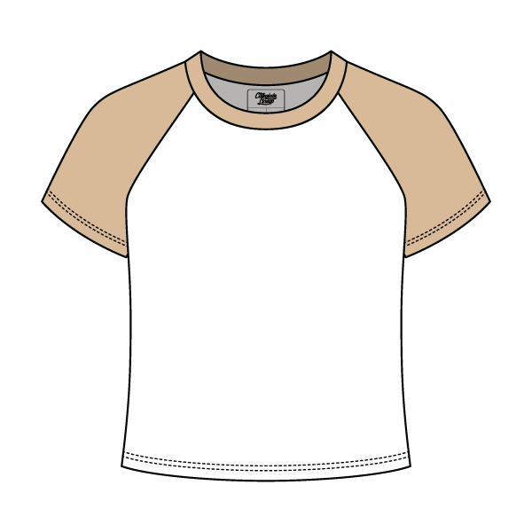 Baseball Ribbed Crop Tee