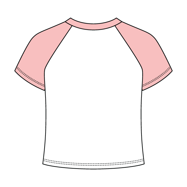 Baseball Ribbed Crop Tee