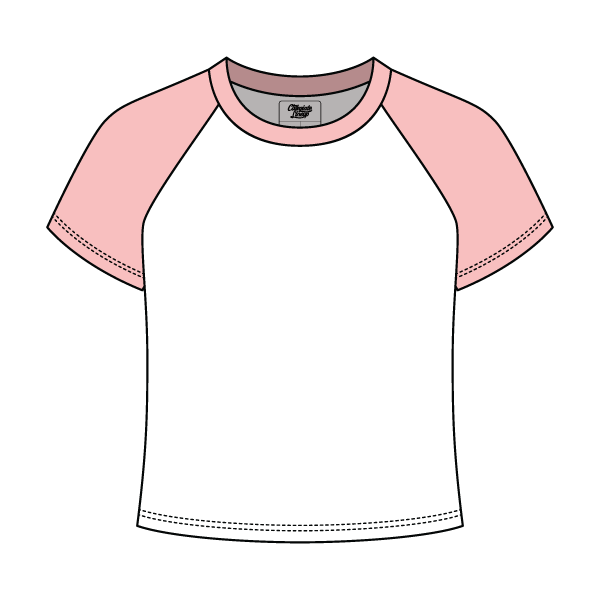 Baseball Ribbed Crop Tee