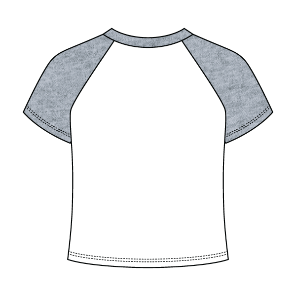 Baseball Ribbed Crop Tee