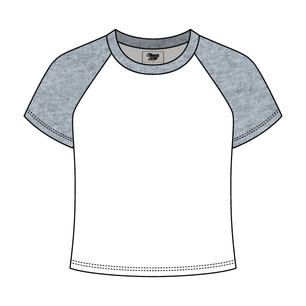 Baseball Ribbed Crop Tee