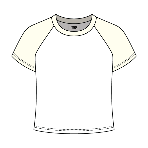 Baseball Ribbed Crop Tee