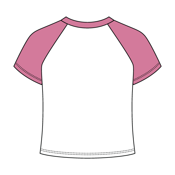 Baseball Ribbed Crop Tee