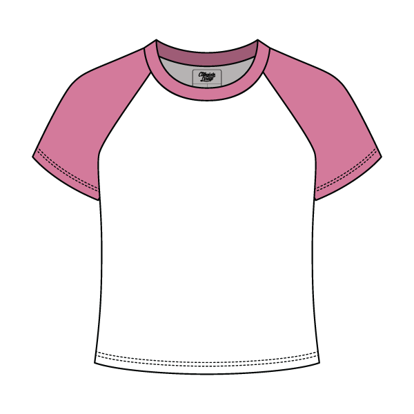 Baseball Ribbed Crop Tee