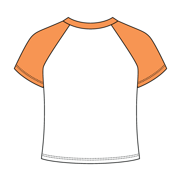 Baseball Ribbed Crop Tee