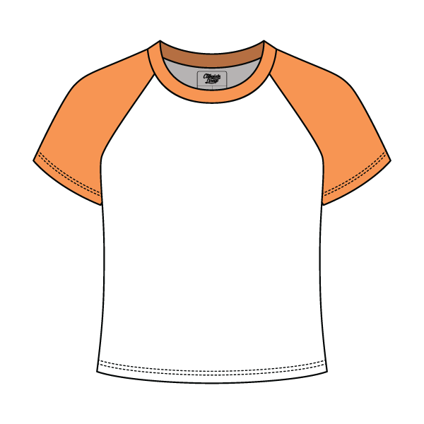 Baseball Ribbed Crop Tee