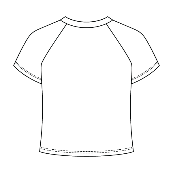 Baseball Ribbed Crop Tee