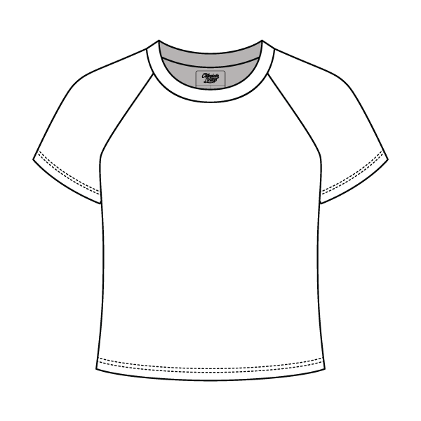 Baseball Ribbed Crop Tee