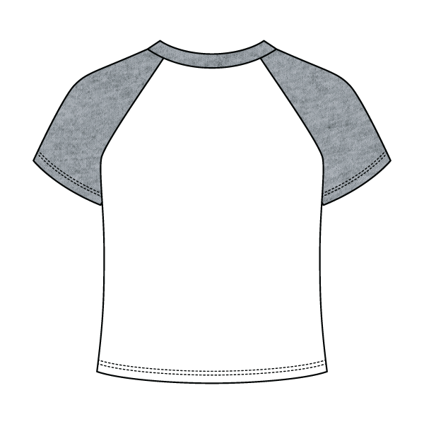 Baseball Ribbed Crop Tee