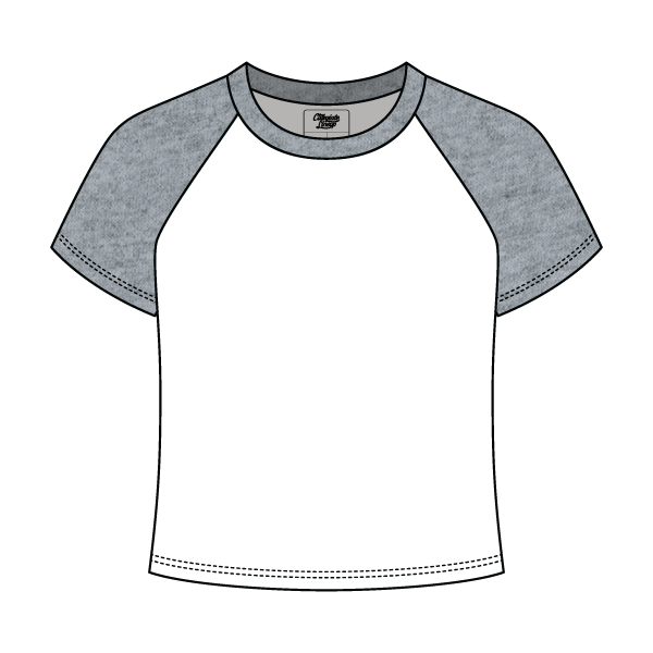 Baseball Ribbed Crop Tee