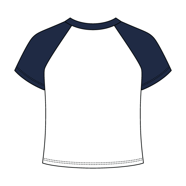 Baseball Ribbed Crop Tee