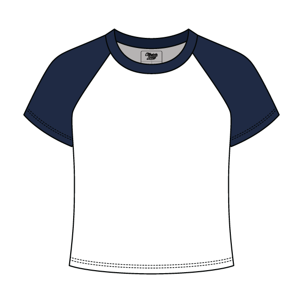 Baseball Ribbed Crop Tee