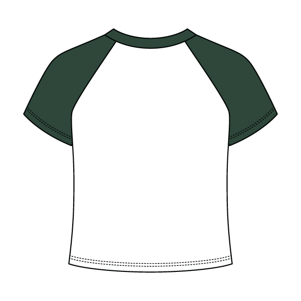 Baseball Ribbed Crop Tee
