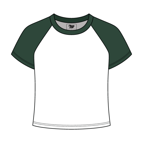 Baseball Ribbed Crop Tee