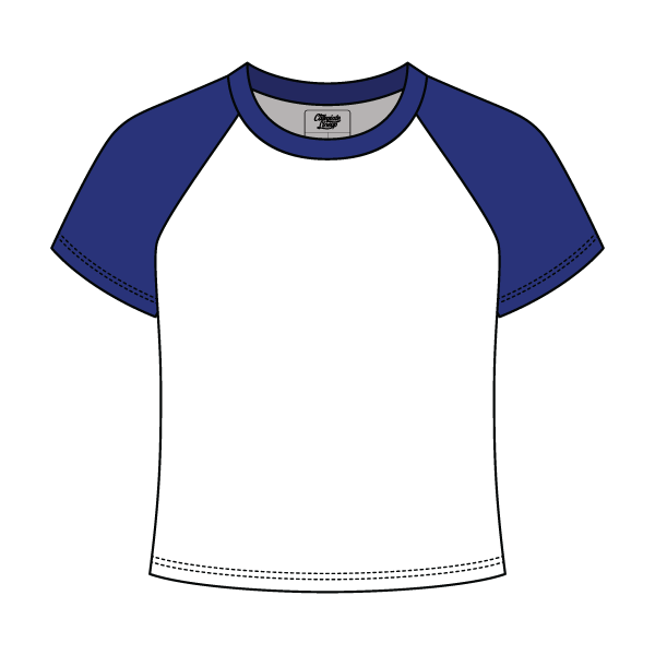 Baseball Ribbed Crop Tee