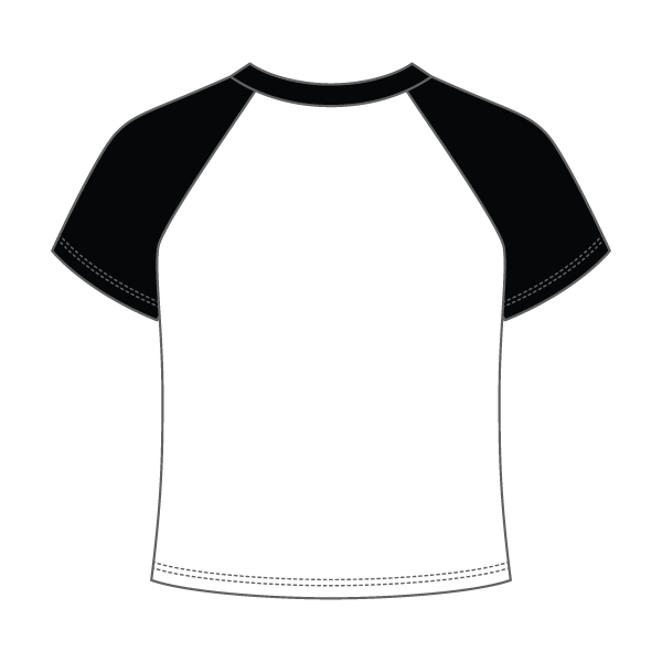 Baseball Ribbed Crop Tee