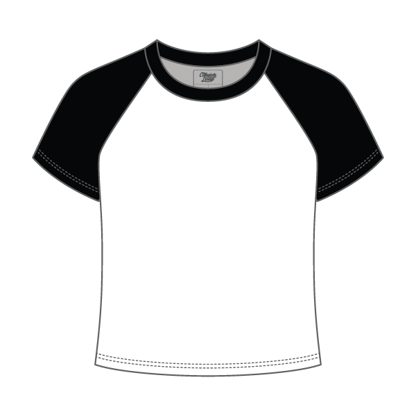Baseball Ribbed Crop Tee