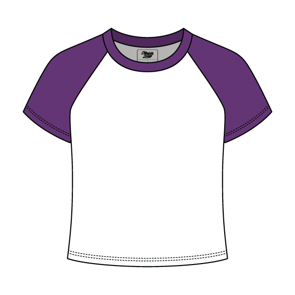 Baseball Ribbed Crop Tee
