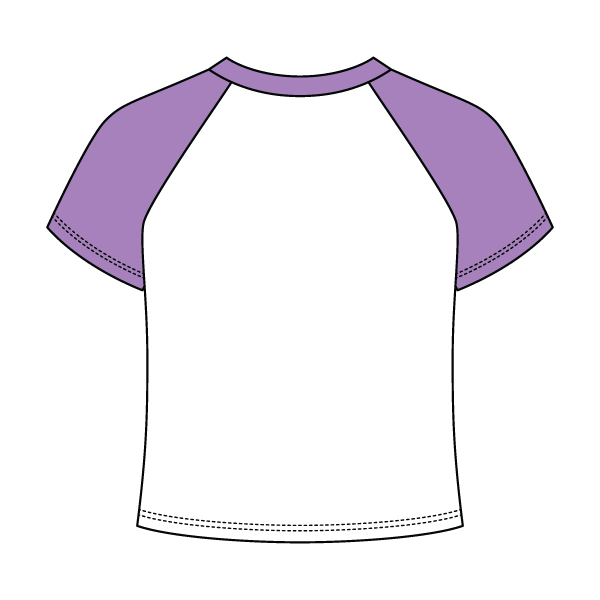 Baseball Ribbed Crop Tee