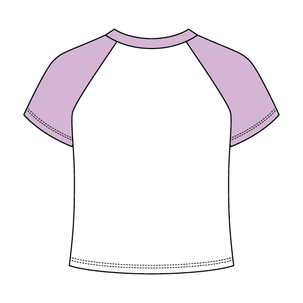 Baseball Ribbed Crop Tee
