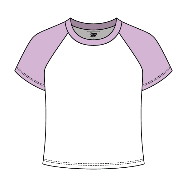 Baseball Ribbed Crop Tee