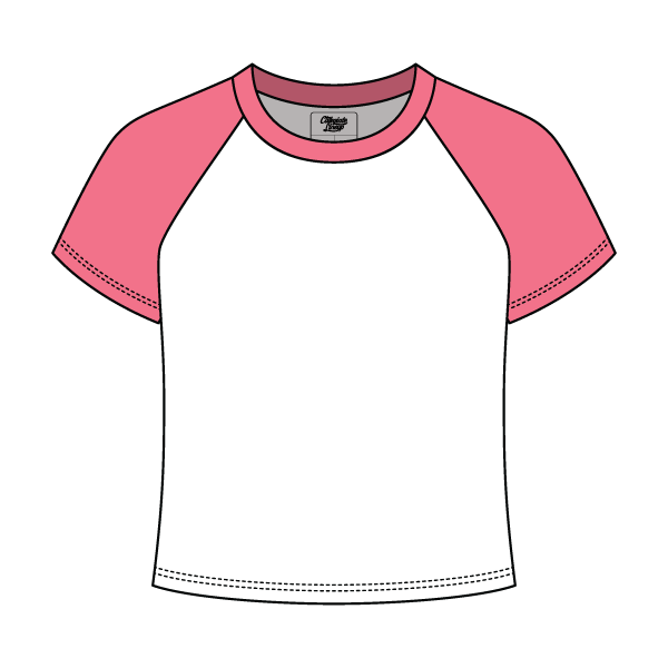 Baseball Ribbed Crop Tee