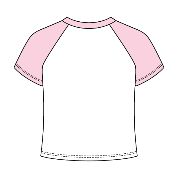 Baseball Ribbed Crop Tee