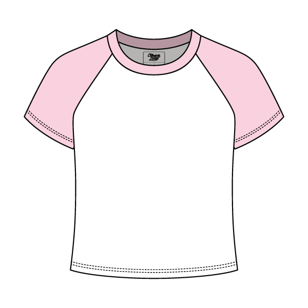 Baseball Ribbed Crop Tee