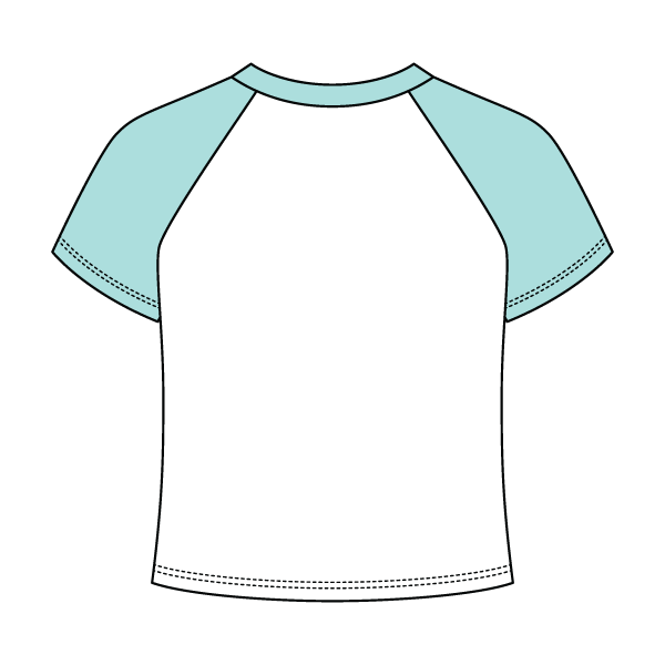 Baseball Ribbed Crop Tee
