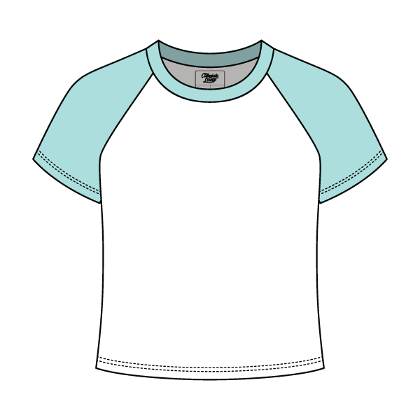 Baseball Ribbed Crop Tee