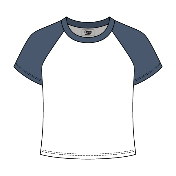 Baseball Ribbed Crop Tee