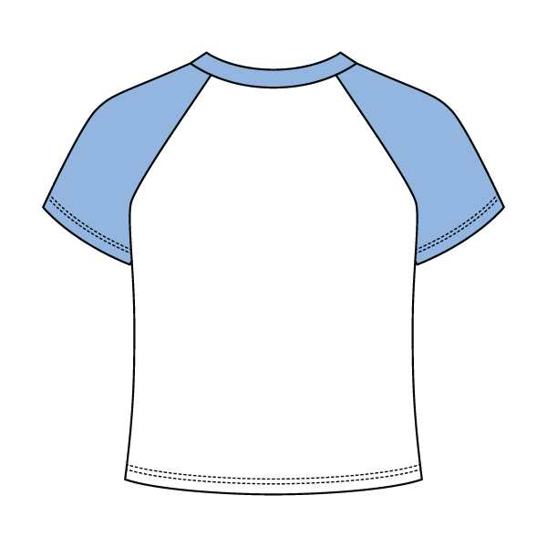 Baseball Ribbed Crop Tee