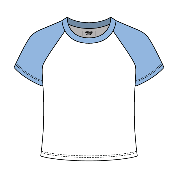 Baseball Ribbed Crop Tee