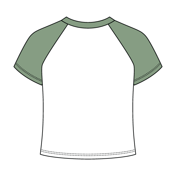 Baseball Ribbed Crop Tee