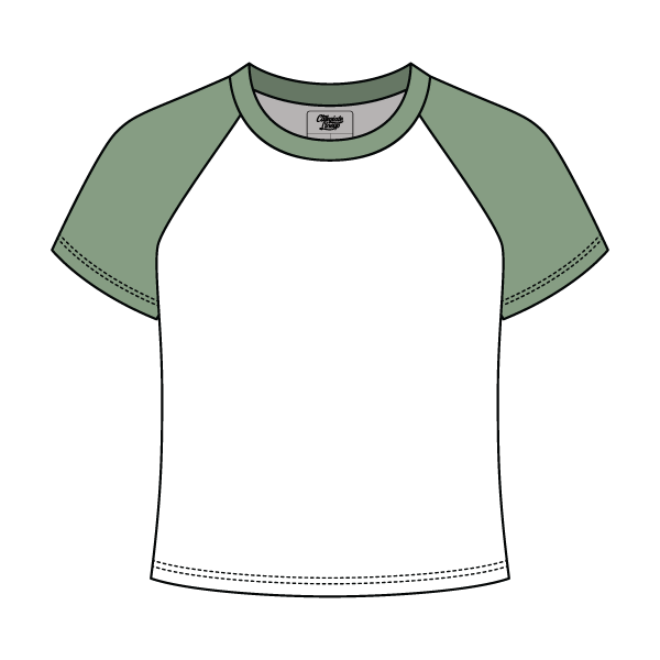Baseball Ribbed Crop Tee