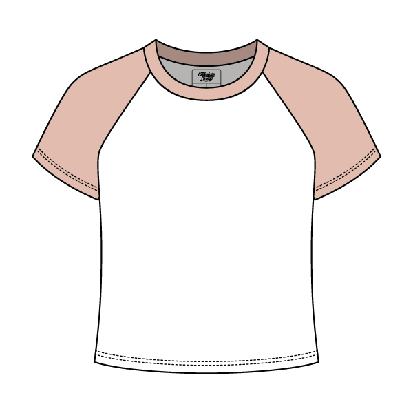 Baseball Ribbed Crop Tee