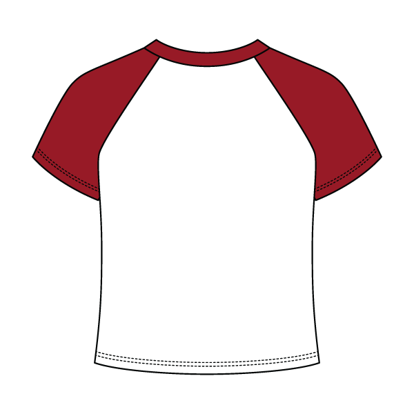 Baseball Ribbed Crop Tee