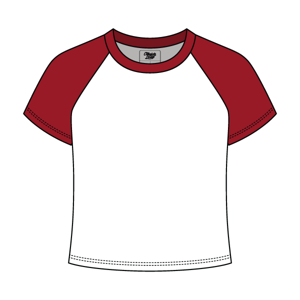 Baseball Ribbed Crop Tee