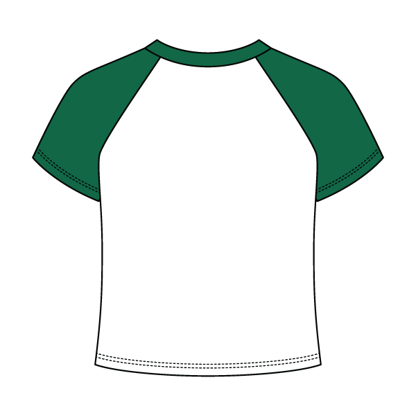 Baseball Ribbed Crop Tee
