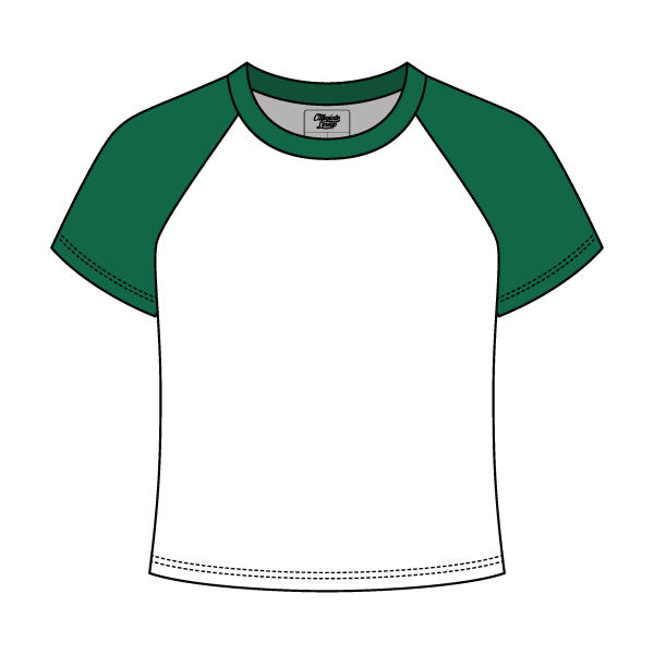 Baseball Ribbed Crop Tee