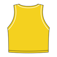 High Neck Rib Crop Tank with Piping